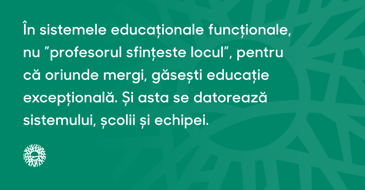 Cele mai bune școli sunt școli care învață în fiecare zi